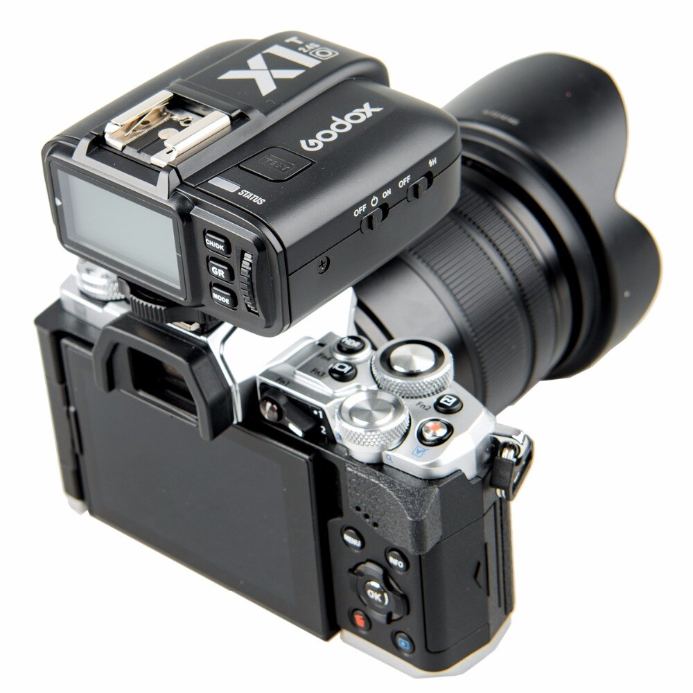 Godox  x1t- o ttl strobe trigger 1/8000s hss 32 kanaler 2.4g trådløs lcd flash trigger sender til olympus panasonic  gh5 gh4