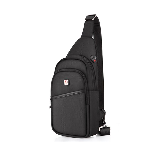 BALANG Crossbody Tassen voor Mannen Messenger Bag Borst Pak Toevallige Zak Waterdichte Nylon Schouderriem Pack: C10A-BlackSmall