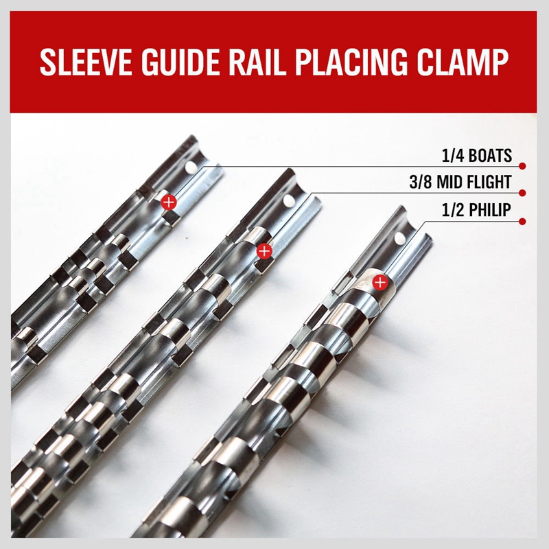 Prise support étagères 1/4 pouces 3/8 pouces 1/2 pouces avec 16 Clips sur Rail outil organisateur de stockage