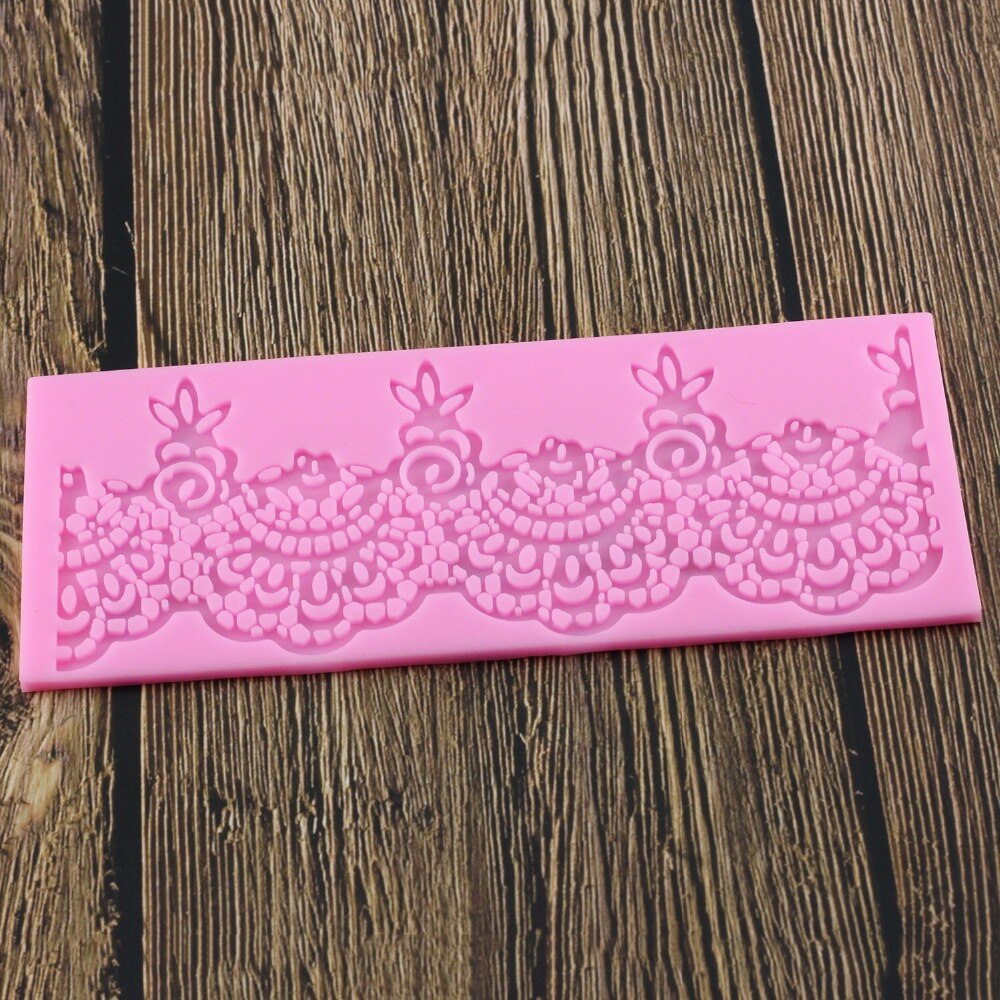 Bloemenkantmat diy siliconen mal voor taartdecoratie gereedschap bakvorm siliconen mat fondant taart