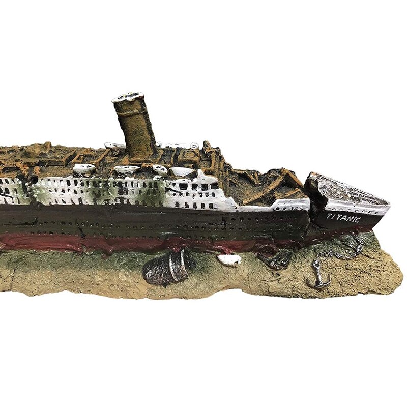 Decoraciones para acuarios, decoraciones de barcos de resina, decoraciones de barcos hundidos, decoraciones de Protección Ambiental para acuario