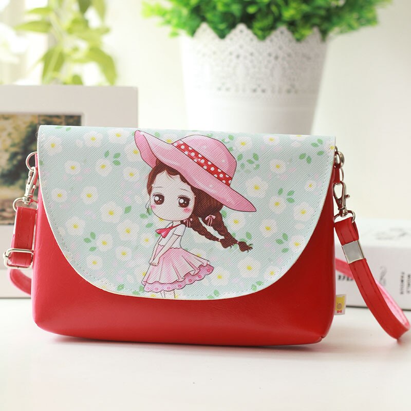 Kids Shoulder Bags Children Girls Messenger Bag Cartoon Printing Princess Handbag Mini PU Leather Crossbody Bags for Child: No8