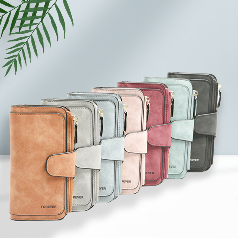 2024 Frauen Brieftaschen lange Pu Leder oben Karten Halfter klassische weibliche Geldbörse Reiß verschluss Brieftasche für Frauen