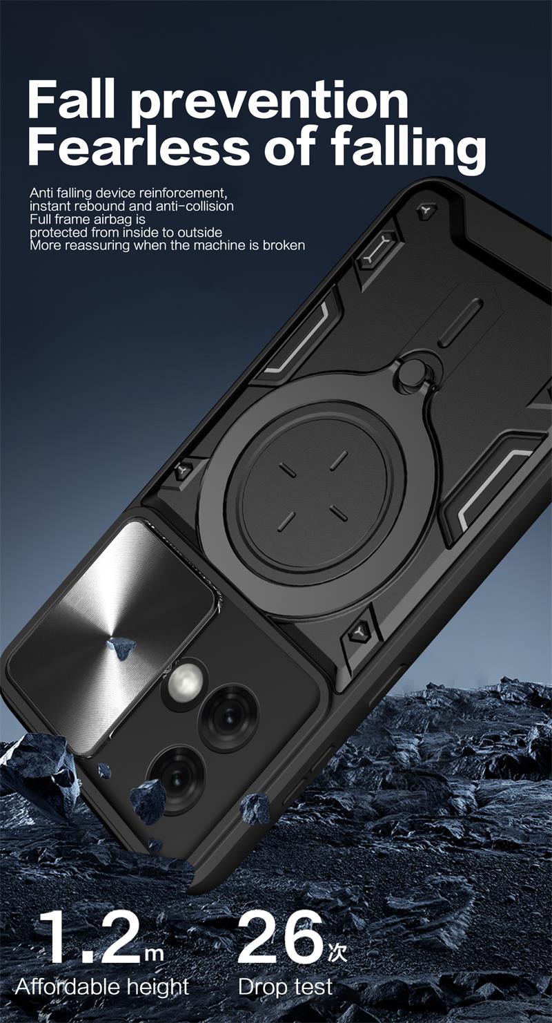 For Moto G84 5G Case Magnetic Holder Ring Phone Case For Motorola Moto G84 G 84 5G Slide Camera Lens Armor Shockproof Back Cover