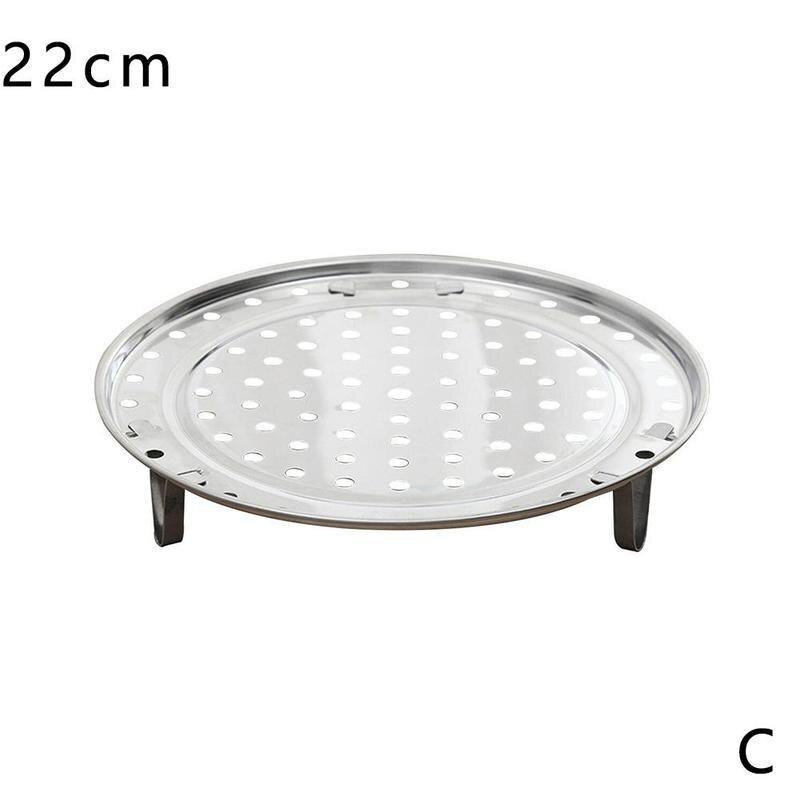 Steam Cooker Steel Steamer Rack Insert Stock 5 Choose to Steaming Pot Cookware Stand Tray Sizes Tool D4I8: L