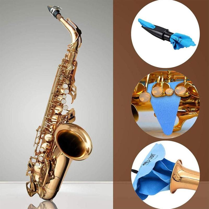 Schroevendraaier Brush Saxofoon Cleaning Care Kit Riem Rust Reed Borstel Case Mini Kussen Vet Kurk Levert Mondstuk Duim L1C9