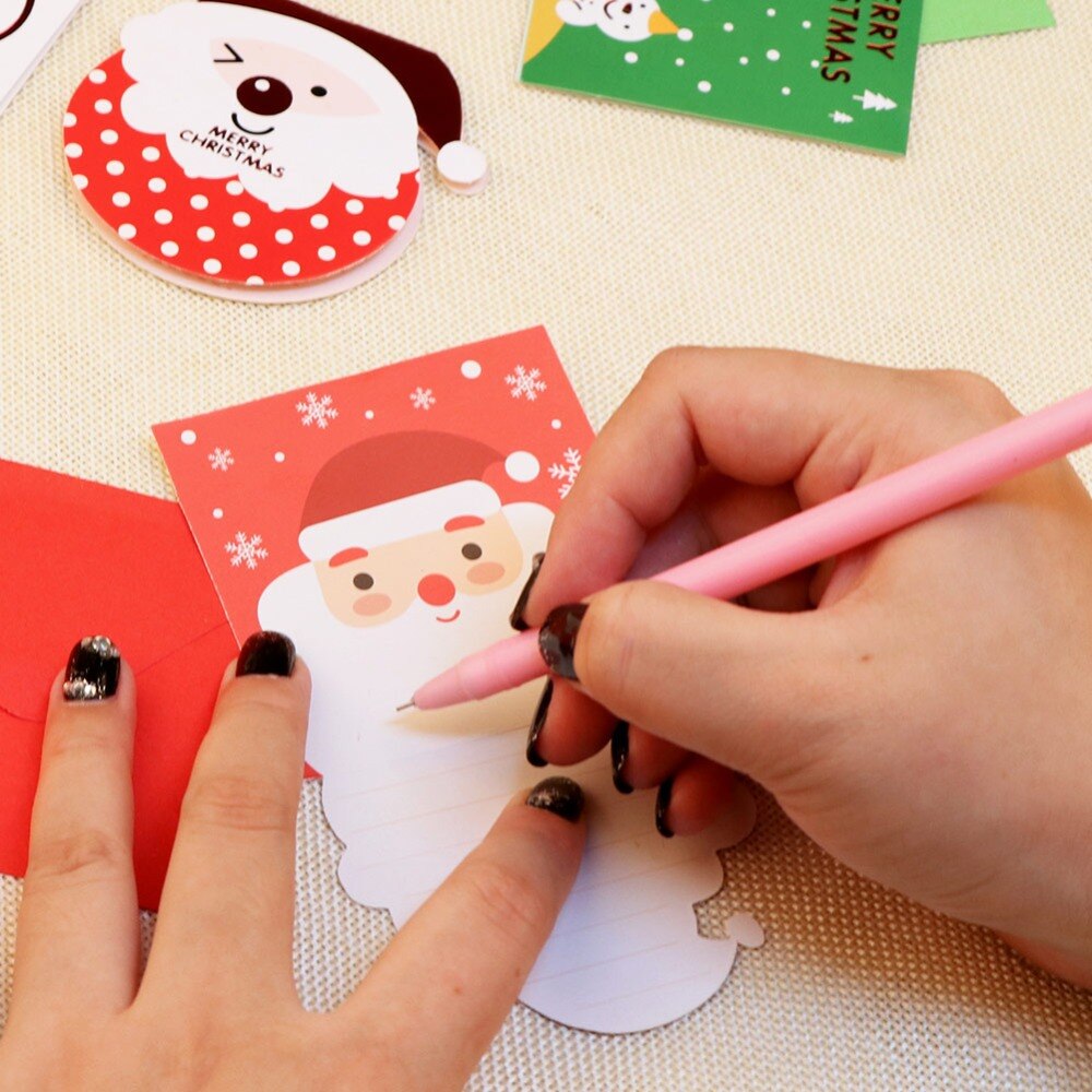 OurWarm 20pcs Funny Mini Christmas Cards With Envelop Merry Christmas Cards Kids Year's Products Christmas