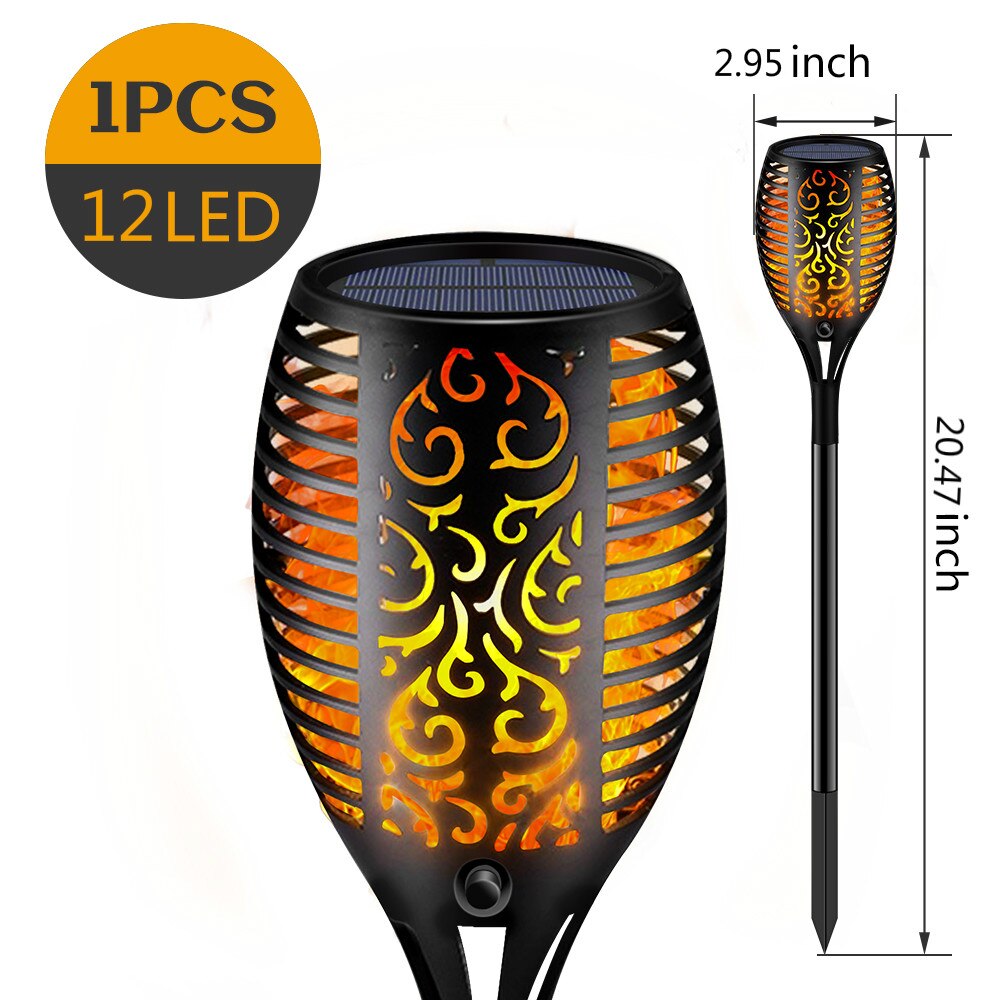 33 Led Solar Flame Lamp Outdoor Zaklamp Lights Vei... – Grandado