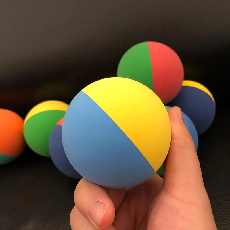1pc 6cm tofargede racketballer squash lavhastighets gummi hul ball trening konkurranse høy elastisitet hoppende baller