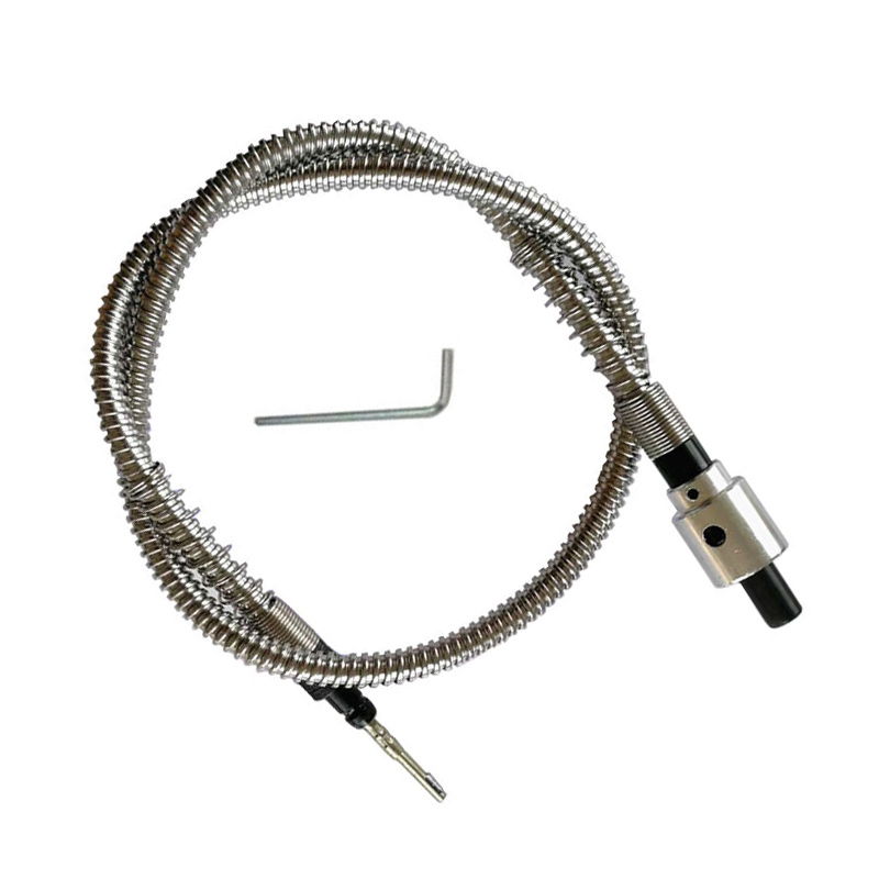 0.3-6.5mm Rotary Grinder Tool Flexible Flex Shaft 0.3-6.5mm Drill Chuck For Dremel Rotary Tool: SilverFlexible shaft