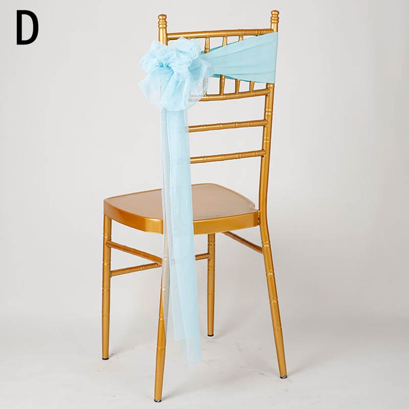 Bandas de satén para silla de boda, cintas para sillas de , cubierta de nudo para silla de decoración, lazo para silla de banquete, color dorado y rosa, novedad: D