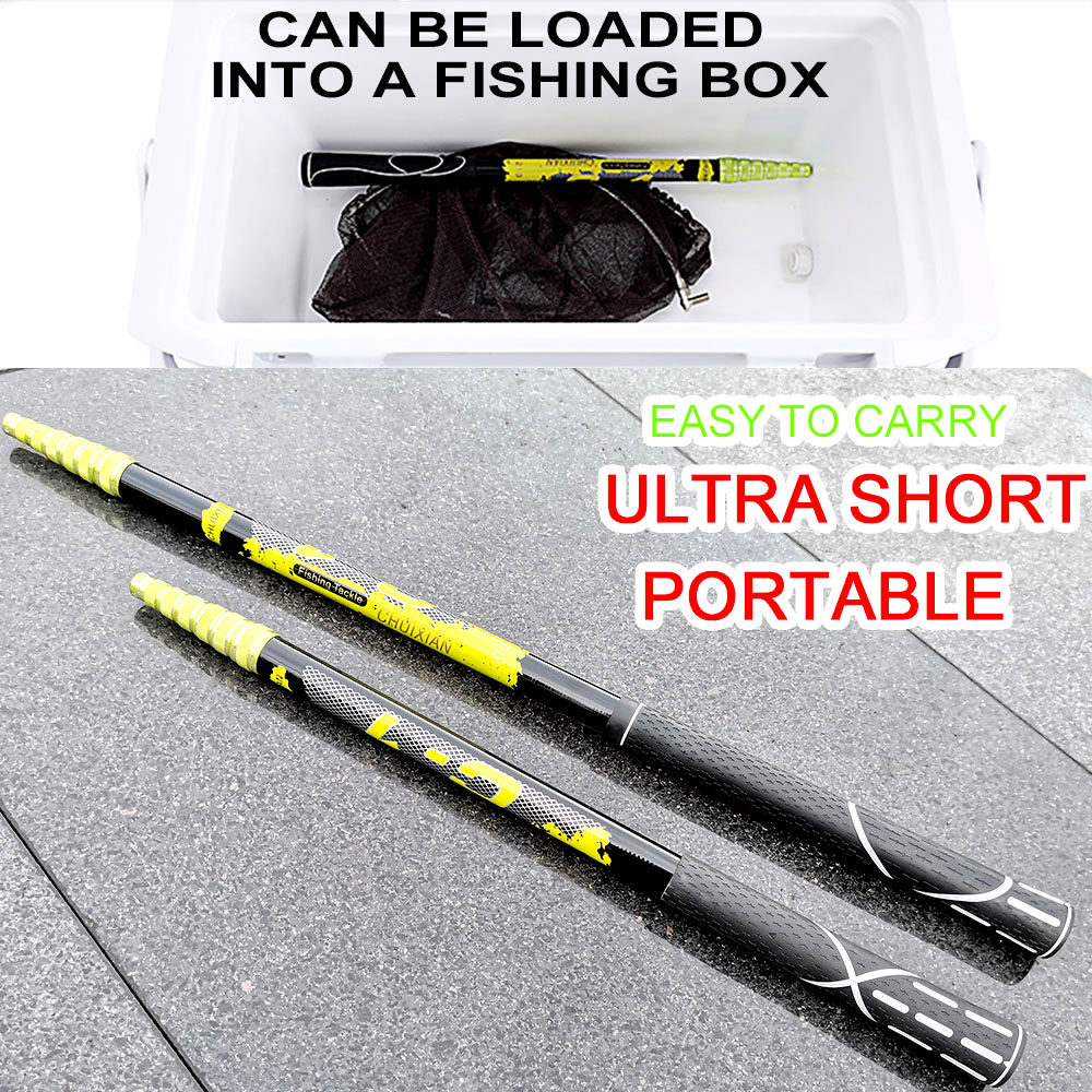 JOSBY 3m 4m 2.1m Fishing Net Fish Landing Net Foldable Collapsible Telescopic Pole Handle Durable Mesh