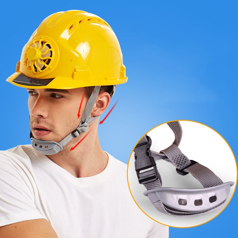 Casco con ventilador Solar para trabajo al aire libre, casco de seguridad para construcción, trabajo, material ABS, tapa de protección, alimentado por paneles solares