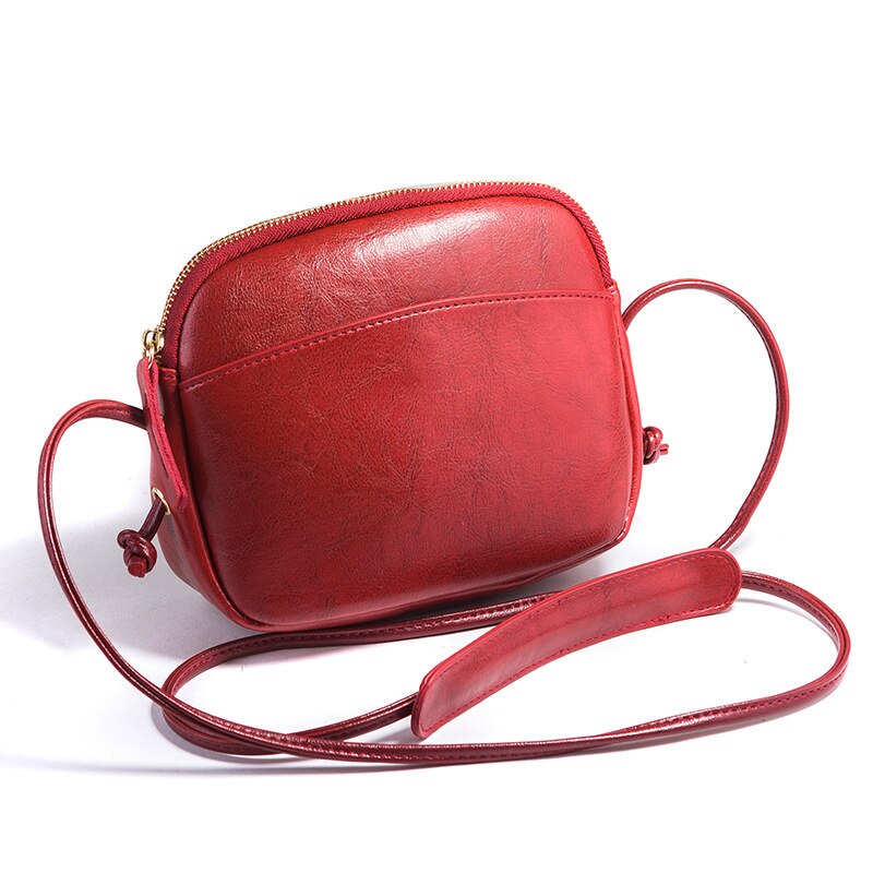Tassen dames zomer dames schoudertas koreaanse versie van de wilde mini shell tas pu vrouwelijke diagonale tas: Rood