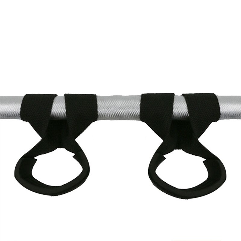831c Fitness-zughilfen für hartes ziehen, handgelenkband, rutschfester griff, hebehilfen, handgelenk-trainingsgerät, hebehilfen: Schwarz / L