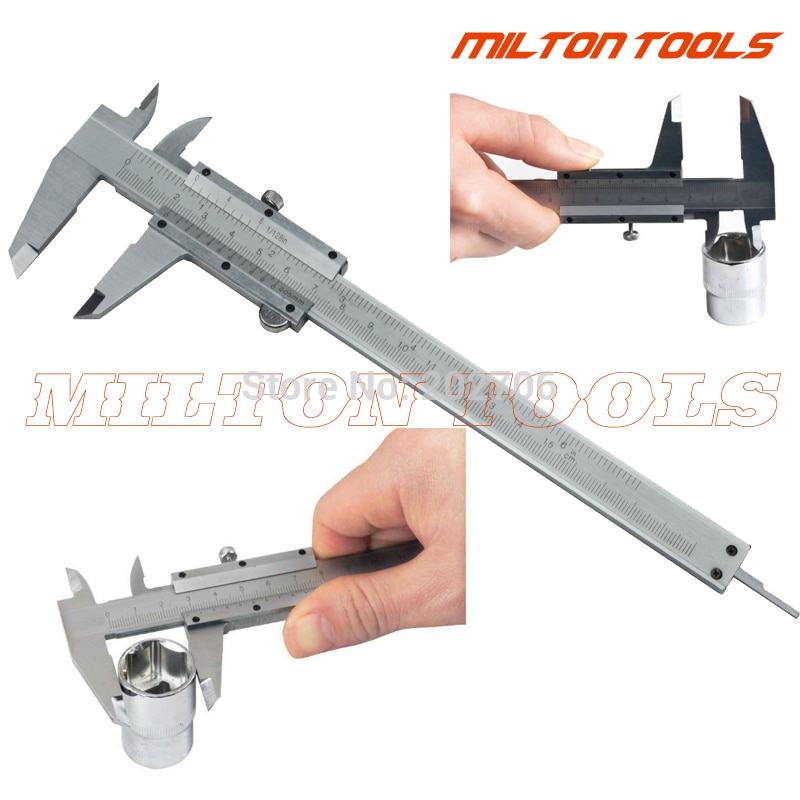 Vernier Caliper 6" 0-150mm 0.05mm 1/128" Metal Calipers Gauge Micrometer Pie De Rey Paquimetro Measuring Tools