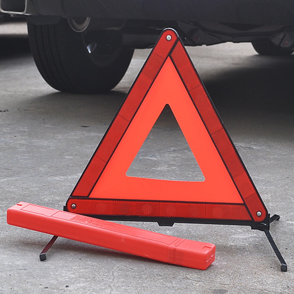 Foldable Reflective Safety Roadside Lighting Car Emergency Warning Triangle Stand Car Accessory