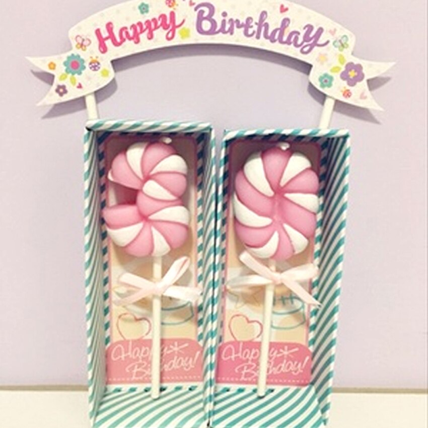 1 PCS Marshmallow Gelukkige Verjaardag Kaarsen Nummer 0-9 Birthday Party Cake Topper Decoratie Kaarsen voor Kids Volwassenen