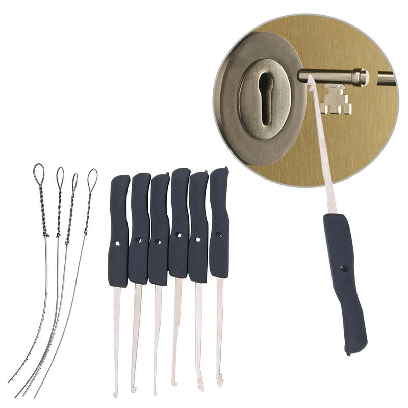 10 stks Gebroken Sleutel Removal Tool Rvs Slot Slotenmaker Gereedschap Lockpick Levert Broken Key Extractor Removal Haken Naalden