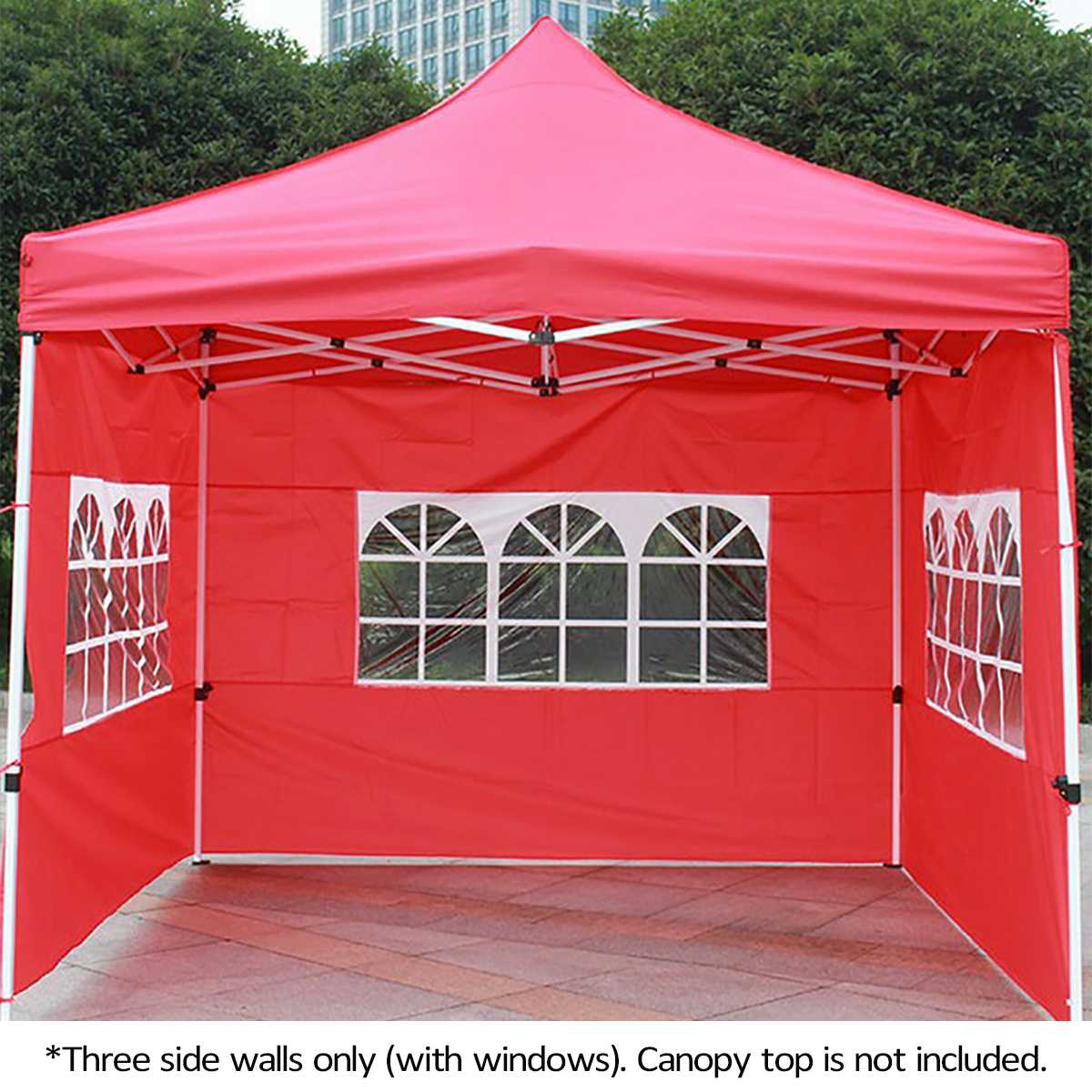 Oxford Doek Party Tent Zijwanden Waterdichte Tuin Patio Outdoor Luifel 3x3m Zon Muur Zonnescherm Shelter Tarp zijwand Zonnescherm: Rood