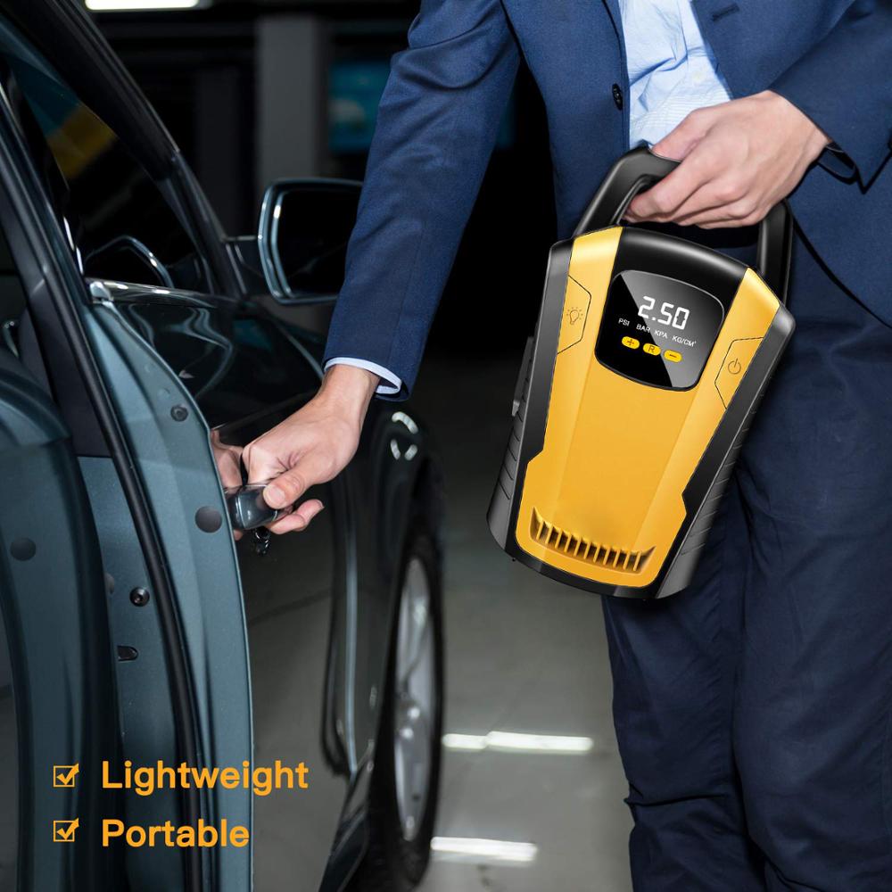 Mini bærbar bil luftkompressor 120w dekk digital oppblåsingsapparat 12v auto oppblåsbare pumper elektriske dekkoppblåsere til bil