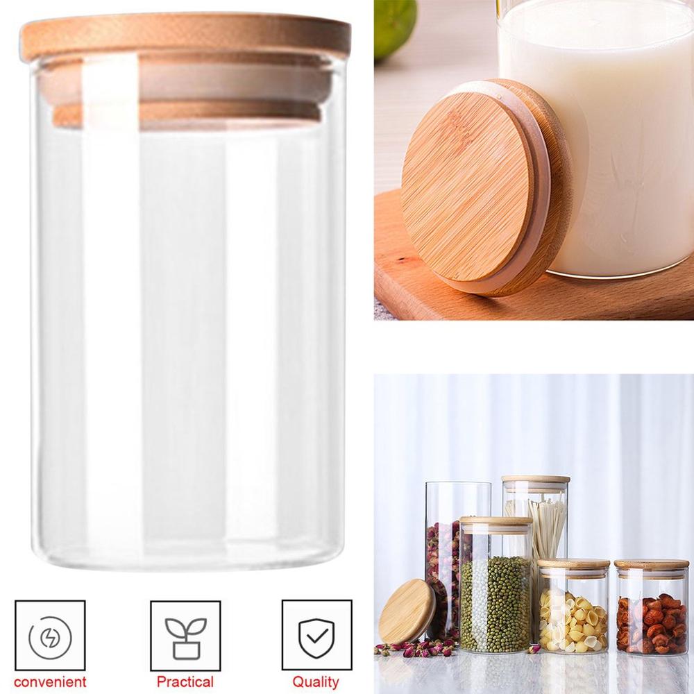 Glas opbevaringstank køkken opbevaring mad klassificering boks beholder gennemsigtig høj borosilikat glas forseglet krukke