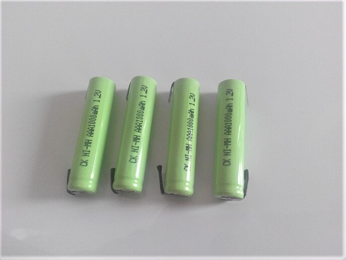 1.2V AAA rechargeable battery 1000mah 3A10440 NiMH NiMH battery with pins for Braun electric shaver razor toothbrush: 4PCS