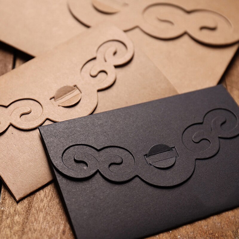 20PCS/Pack Hollow Out Kraft Paper Thicken Envelopes for Birthday Christmas Wedding Writing Paper Stationery