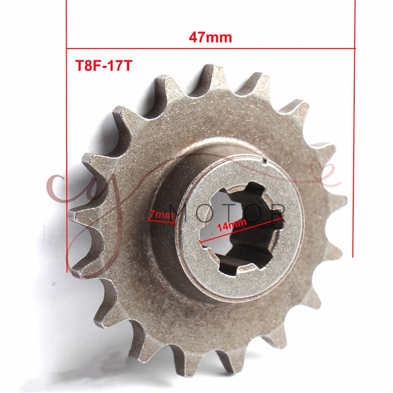 Tannhjul foran  t8f 11 14 17 20t 20 tannhjul til 47cc 49cc minimoto minisykkel moped scooter zz