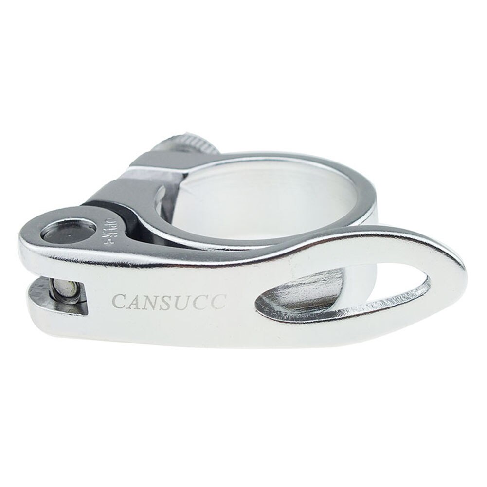 Racefiets mountainbike zadelpenklemmen zadelpenbevestigingsring fietsaccessoires fiets snelspanner zadelbuisklem: Zilver