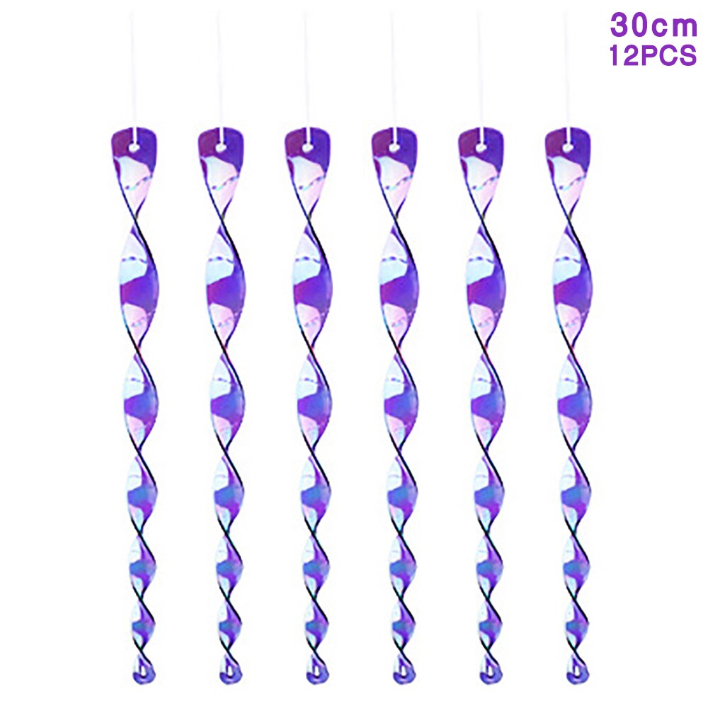 Orchard Balcony Courtyard Bird Scare Tool Spiral Wind Turn Reflective Stick 30cm 12pcs Garden Supplies Protect Plants Decorative: Purple