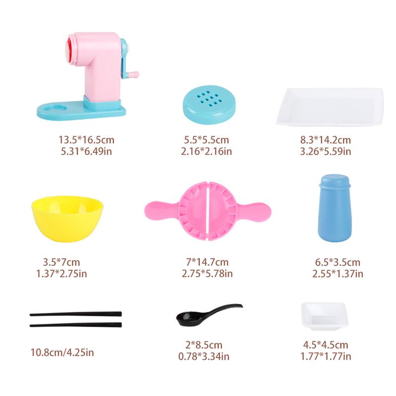 Kit de cocina de plastilina de plástico para niños, herramienta para hacer Dumplings y fideos, plastilina para niños, divertido modelado de masa