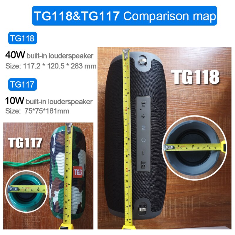 TG118 40W haute puissance Bluetooth haut-parleur extérieur Portable sans fil barre de son colonne Subwoofer centre de musique BoomBox 3D stéréo FM/TF