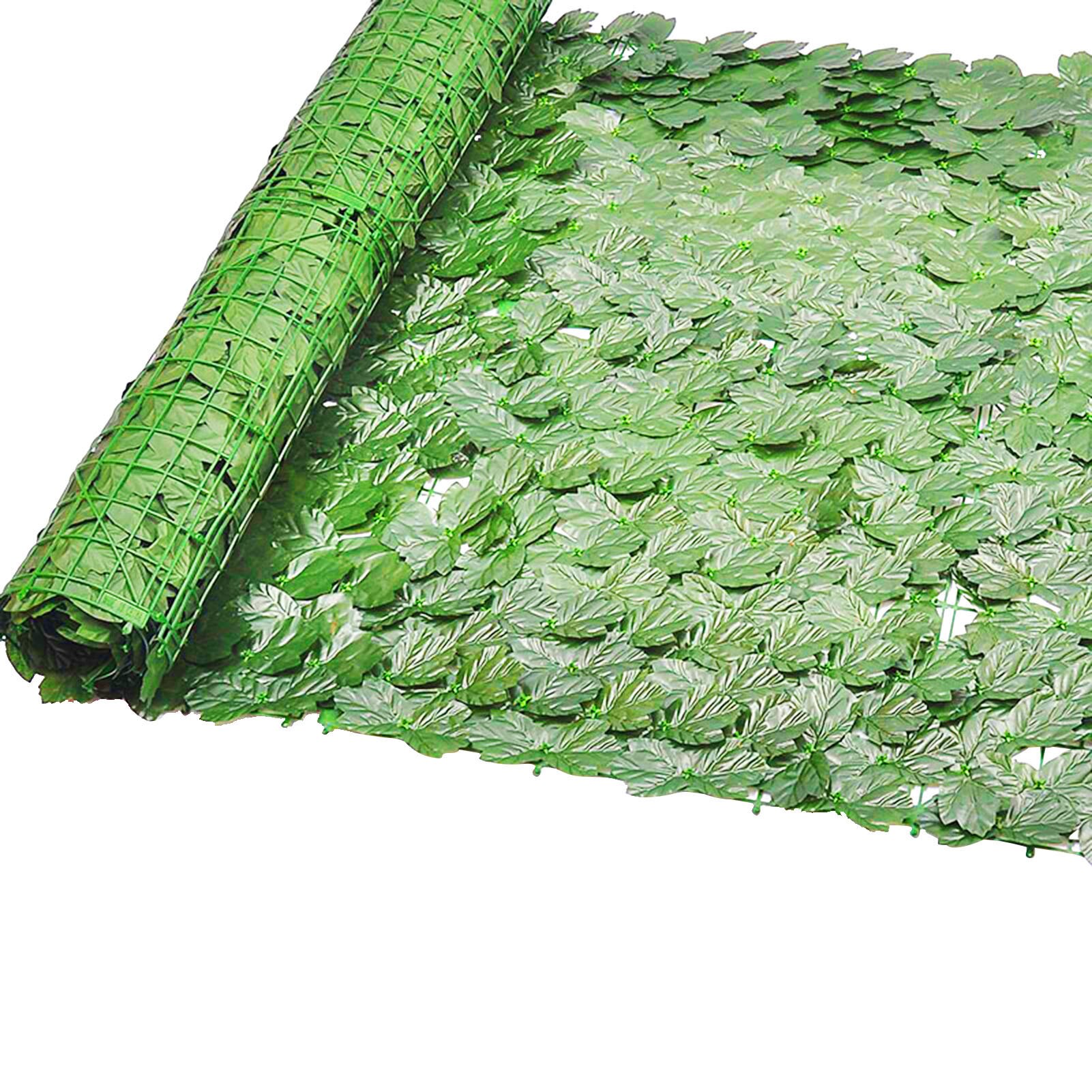 Artificial Privacy Screening Roll Garden Artificial Ivy Leaf Hedge Fence Wall Balcony Artificial Plant Gardening Supplies: Emerald Maple Leaf