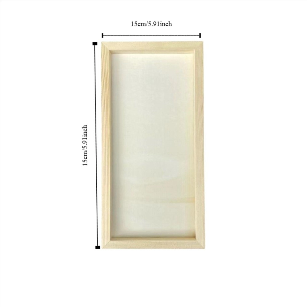 Kids Wooden Blank Clay Frame Multi Size DIY Wooden Photo Holder Party Decor Creartive Picture Frame Children's Handcraft: Clear
