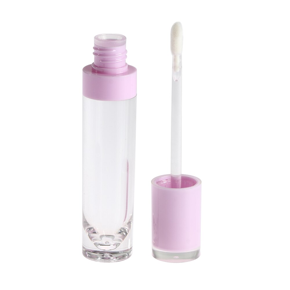 1 stuks abs lipgloss tube lege plastic ronde lippenbalsem tubes transparante fles kleine lippenstift samples diy cosmetische tools 8ml: Roze