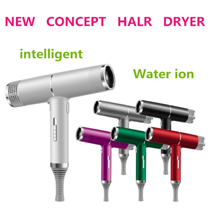 Neue konzept 1500w haar trockner wasser feuchtigkeitsspendende negative ionen haushalt haar trockner intelligente frequenz umwandlung haar trockner
