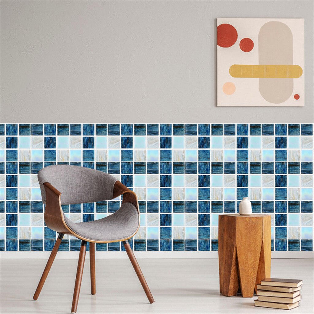 25# Tile Wall Sticker Kitchen Bathroom Decor Wall Stickers Waterproof Peel Stick Tiles Panel Waterproof Matte Tile Stickers