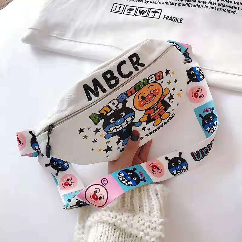 NiceMix streetwear Donne Del Fumetto del Sacchetto Della Vita di Modo di Marea ins Stile Studente Borsa di Tela Carino Ragazza anca salto Nuovo Petto Diagonale borsa: modello 3 grande