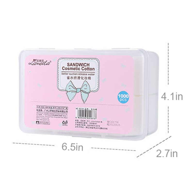 Almohadillas de algodón no tejidas para limpieza de maquillaje, almohadillas faciales, almohadillas de algodón para quitar esmalte de uñas, tejidos, 1000 unids/bolsa