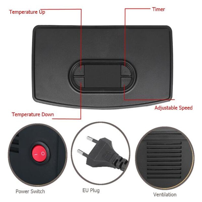 1000W Desktop Mini Electric Fireplace Heater with Log Flame Effect Warm Air Heater Fan Desk Table Heating for Winter Smart Home