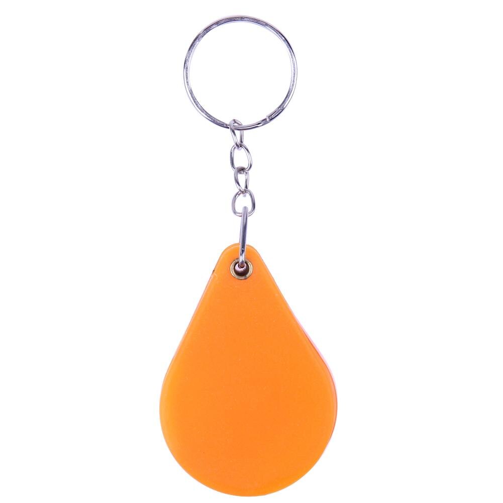 Folding Magnifier 10X Magnifying Glass Handheld Glass Lens Plastic Portable Keychain Loupe Optical Instruments: Orange