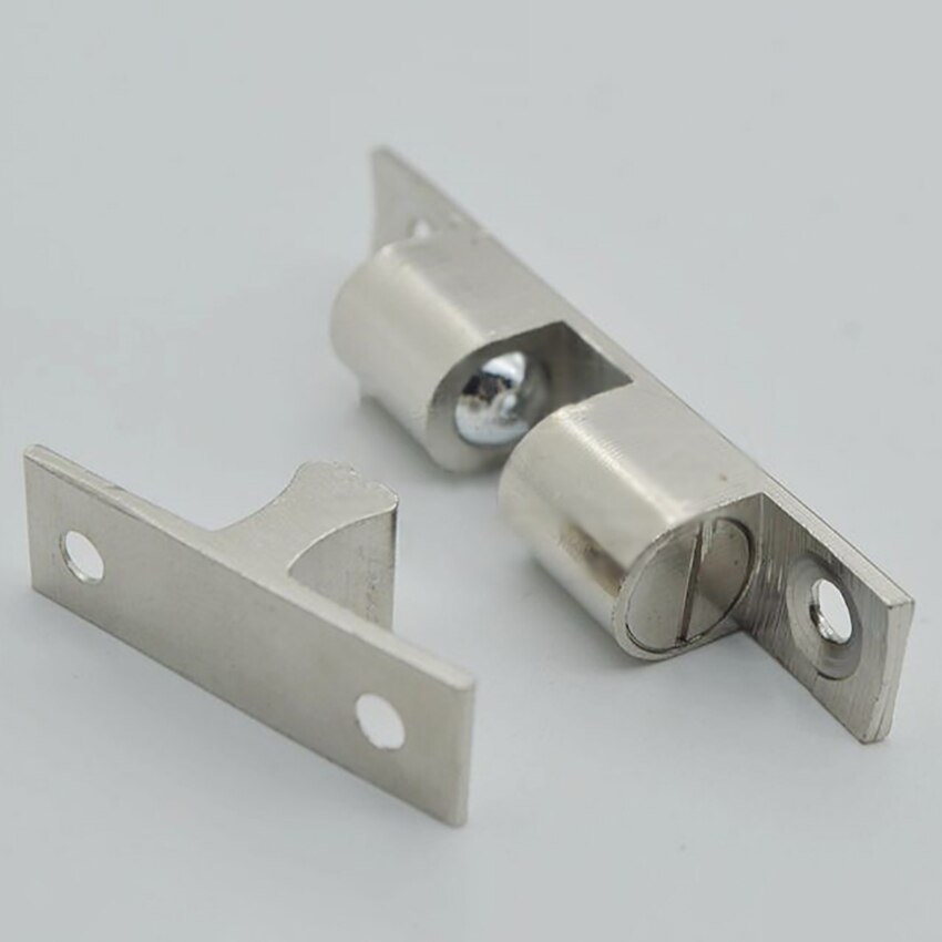 70mm Length Pure Copper Double Spring Steel Ball Catch Latch for Furniture Cupboard Cabinet Door Adjustable Closet Tension Latch