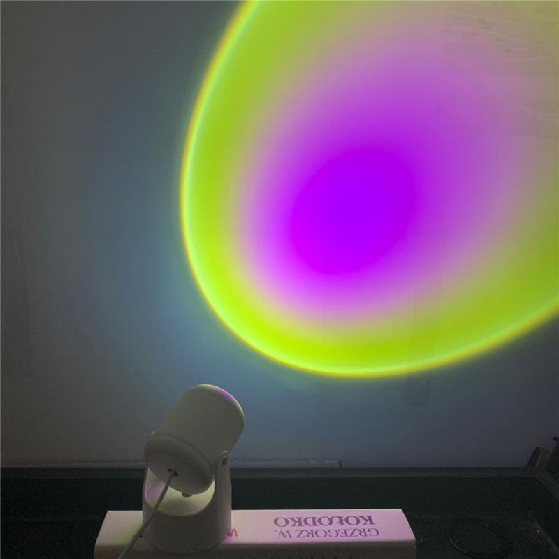 Sunset Projector LED Night Light Rainbow Projection Atmosphere Lamp for Bedroom Background Wall Decoration: 03
