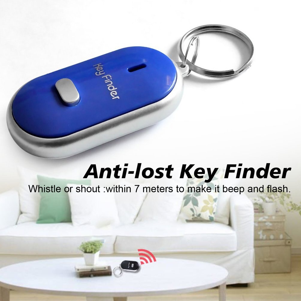 Smart Key Finder Anti-Lost Wireless Whistle Sensors Keychain Tracker LED With Whistle Claps Anti Lost Tag Child Bag Pet Locator