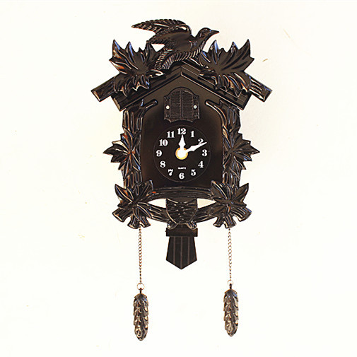 Cuckoo Bird Singing Wall Clock Bird Alarm Clock Hanging Clock Time for Home Restaurant Decoration Art Vintage Swing Living Room