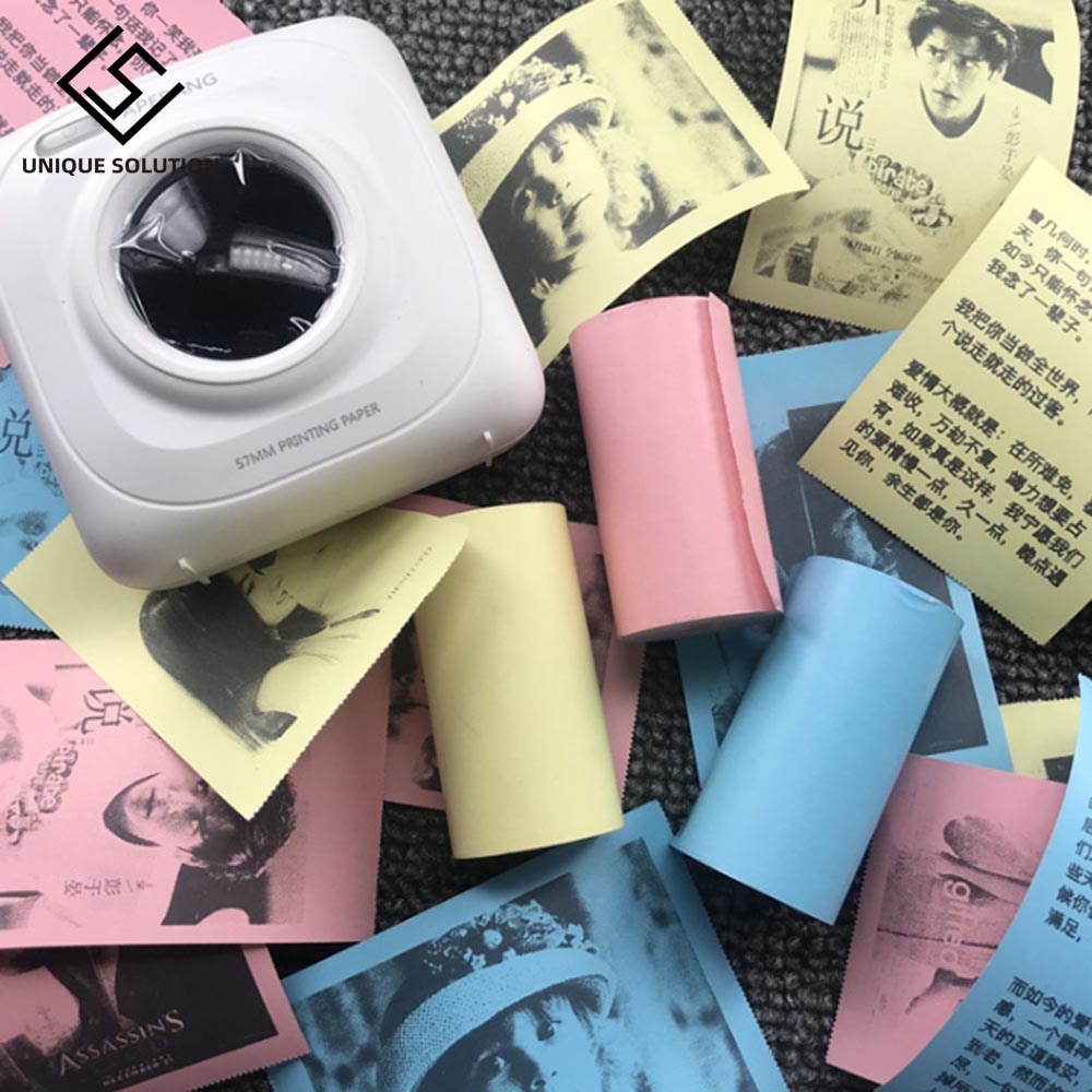 Color Thermal Paper Roll 57*30mm Photo Paper Clear Printing for PeriPage A6 A8 PAPERANG P1/P2 Mini Pocket Photo Printer