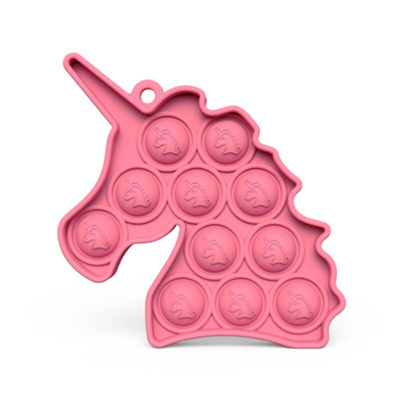 Tie-dye Keychain Fidget Simple Dimple Toy Sensory Educational Toy Push Bubble Toys Stress Relief Toy Antistress Adult Relief