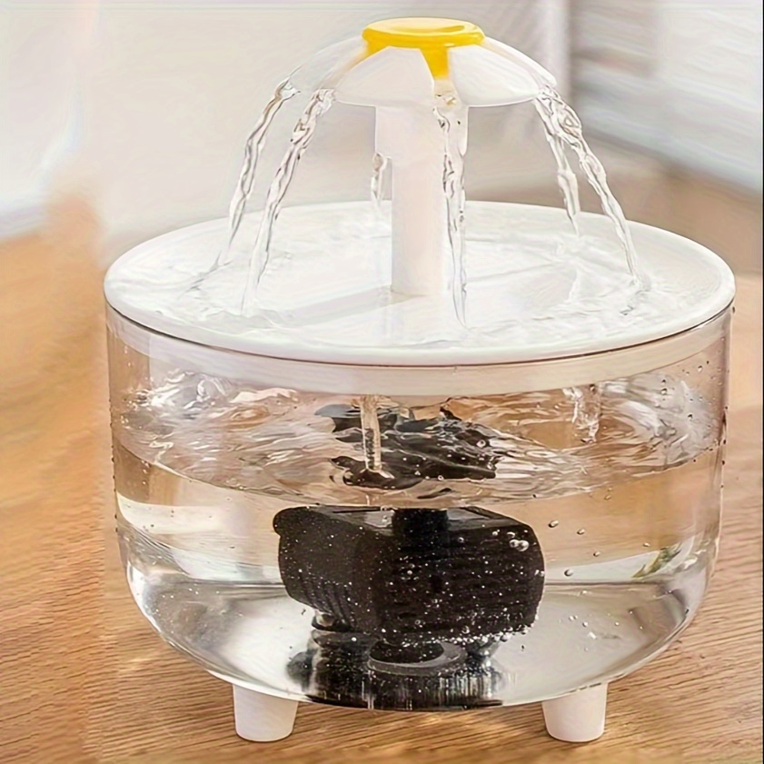 Fuente de agua silenciosa eléctrica USB de 1L para mascotas, tazón de bebida automático para gatos, filtro, dispensador de bebidas para mascotas, bebedero para gatos, filtro de agua