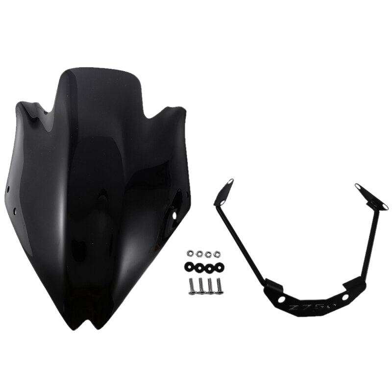 Pasuje robić Kawasaki Z750 Z750R 2007-2012 motocykl szyby przednie deflektory przedniej szyby zestaw deflektor: Default Title